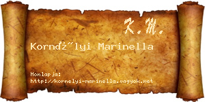 Kornélyi Marinella névjegykártya